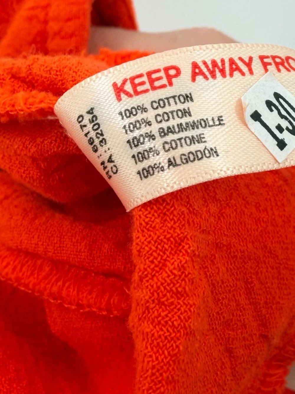 Free People Livin’ Lovely Crochet Cotton Jumpsuit Orange Small